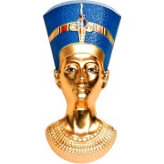 Palau NEFERTITI BUST series EGYPTIAN ART 3D Silver coin $20 Ultra high relief Smartminting 2019 Gold plated 3 oz